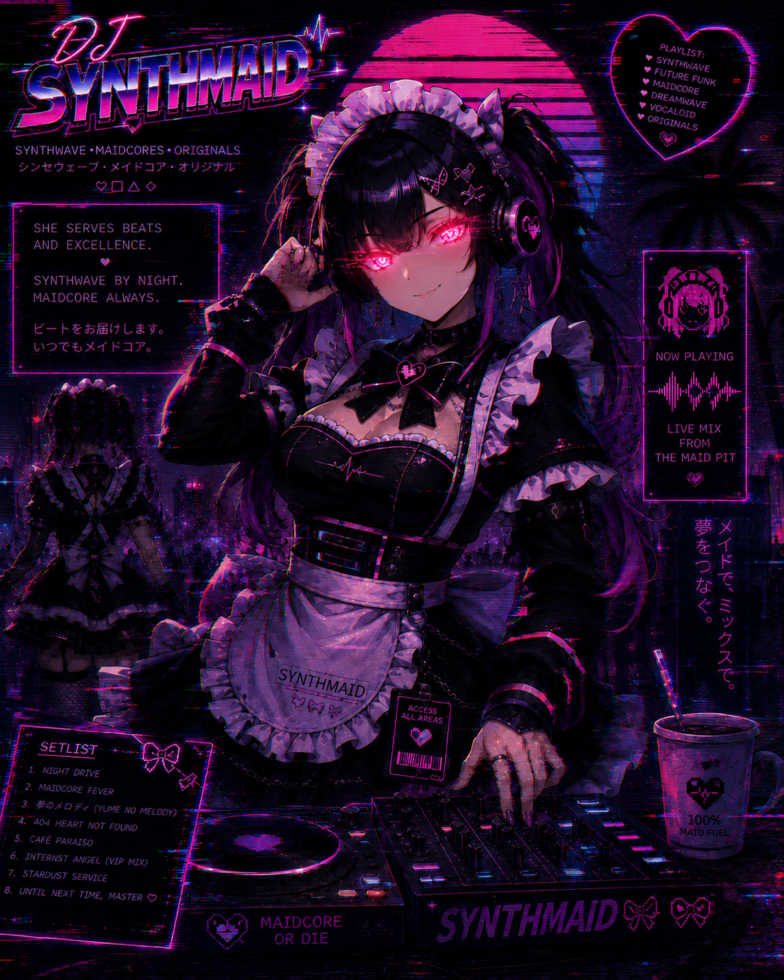 DJ Synthmaid OC glow eye version
